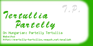 tertullia partelly business card